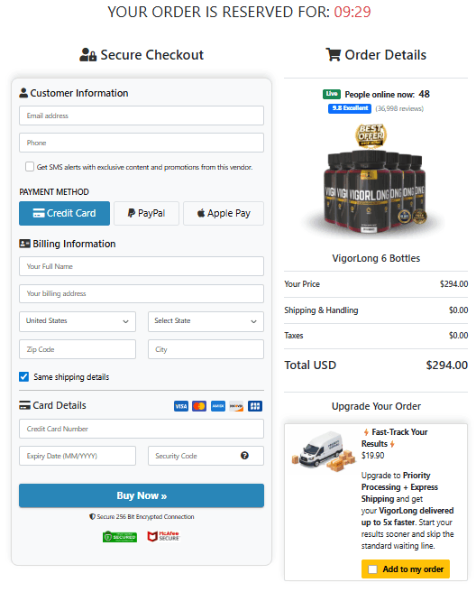 VigorLong-Secure-Checkout